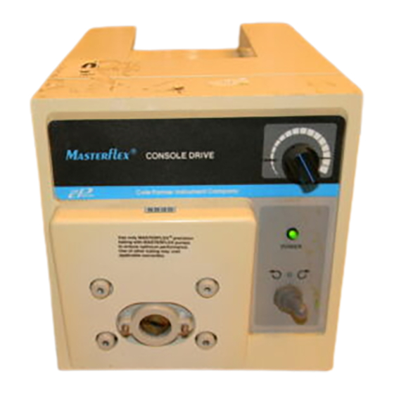 Cole Parmer Masterflex L/S 7520-40 Operating Manual