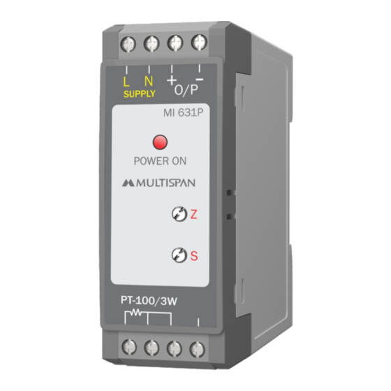 MULTISPAN MI-631P Quick Start Manual