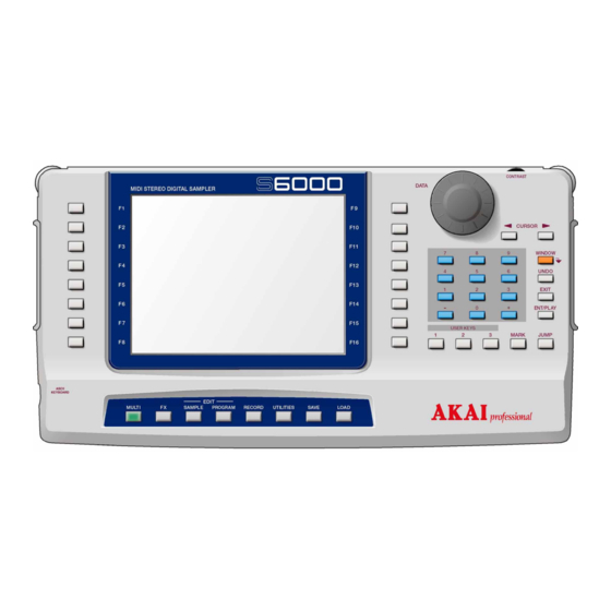 AKAI S6000 OPERATOR'S MANUAL Pdf Download | ManualsLib