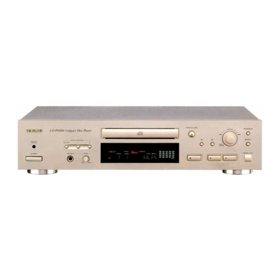 TEAC CD-P6000 SERVICE MANUAL Pdf Download | ManualsLib