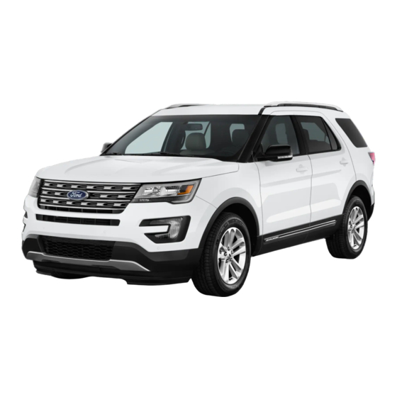 Ford EXPLORER 2017 Quick Reference Manual