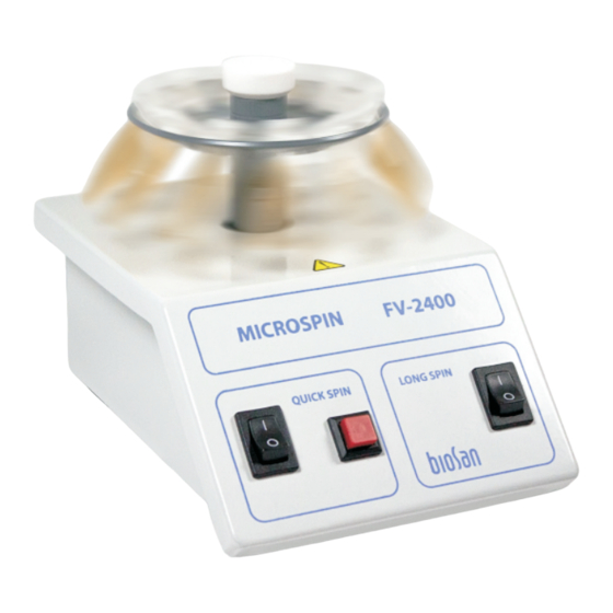 Biosan Microspin FV-2400 Operating Manual