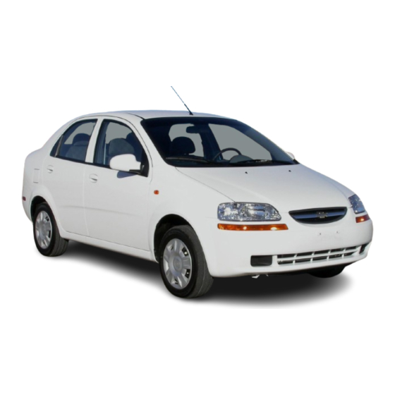 Chevrolet 2004 Aveo Owner's Manual
