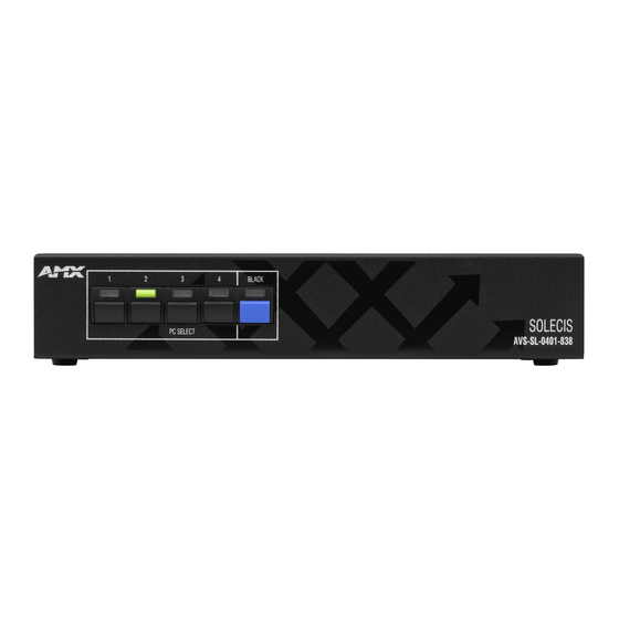 AMX Solecis AVS-SL-0401-838 Installation Manual