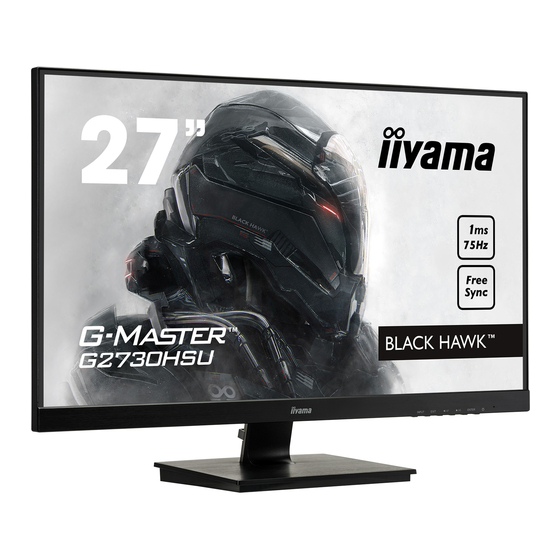 Liyama G-MASTER G2730HSU Gaming Monitor Manuals