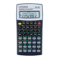 Citizen SR-282 User Manual