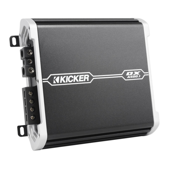 KICKER DXA250.1 OWNER'S MANUAL Pdf Download | ManualsLib