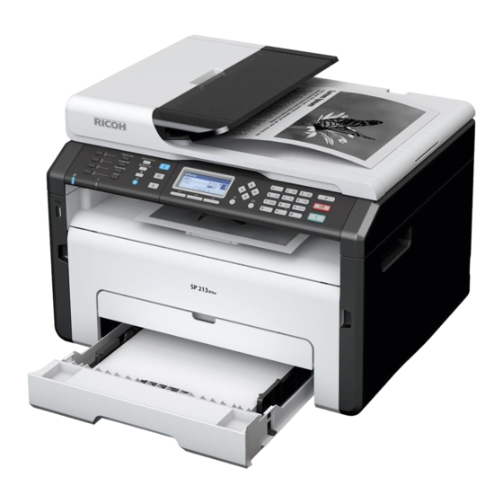 Ricoh Sp 213Nw Setup Manual