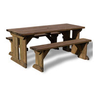Rutland County Garden Furniture Tinwell picnic table and bench set Assembly Instructions