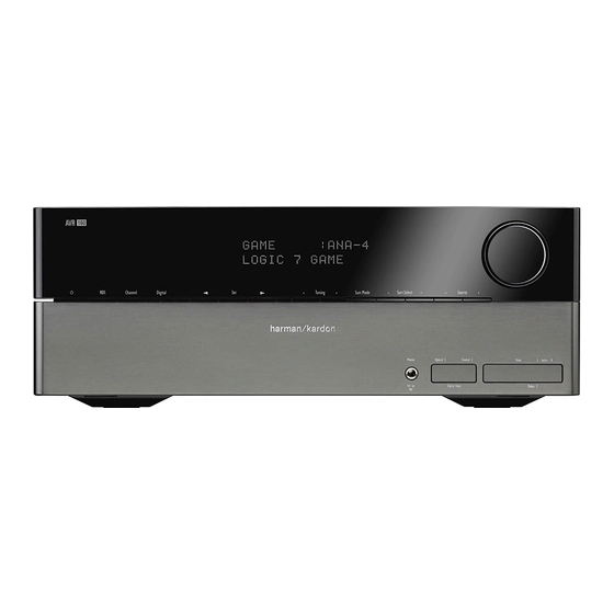 Harman Kardon AVR 160 Owner's Manual