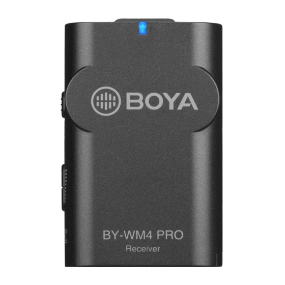 Boya BY- WM4 PRO Instruction Manual