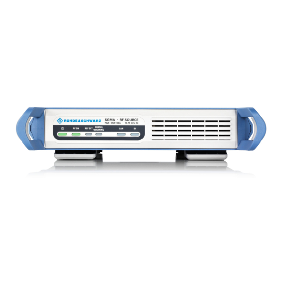 Rohde & Schwarz R&S SGS100A User Manual