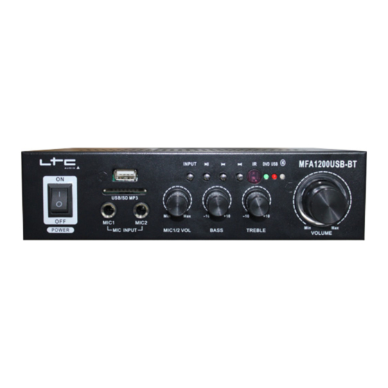 Ltc Audio MFA1200USB-BT Instruction Manual