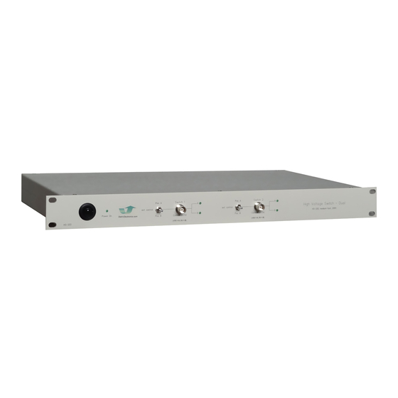 User Manuals: Stahl-electronics HS-200 Voltage Switch