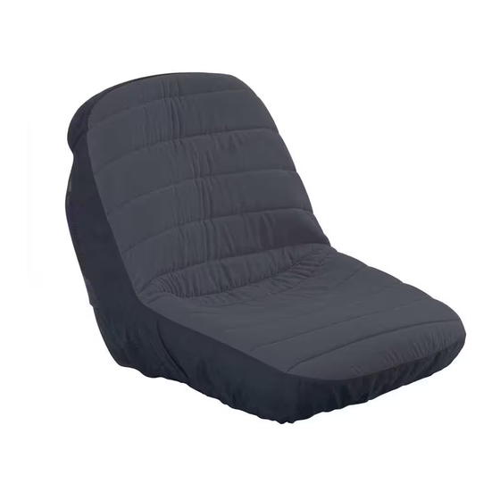 CLASSIC ACCESSORIES TRACTOR SEAT COVER WITH ARMREST HOLES INSTRUCTIONS