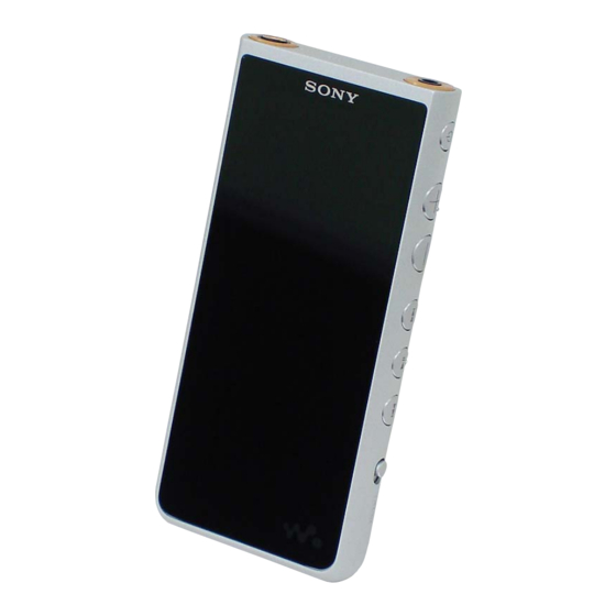 Sony Walkman NW-ZX505 Service Manual