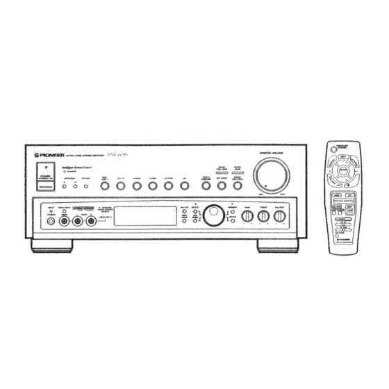 Pioneer VSX-605S Operating Instructions Manual