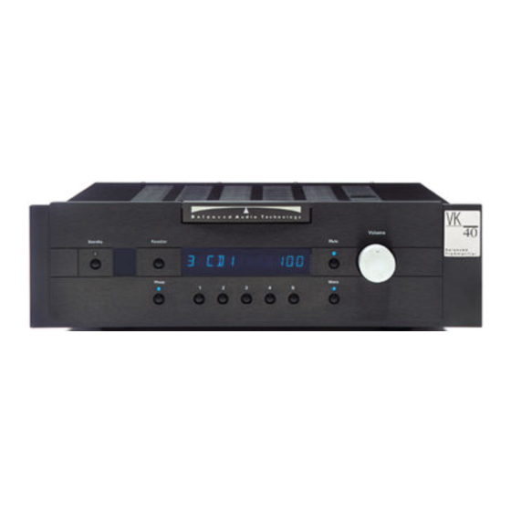 Balanced Audio Technology VK-40 Owner's Manual