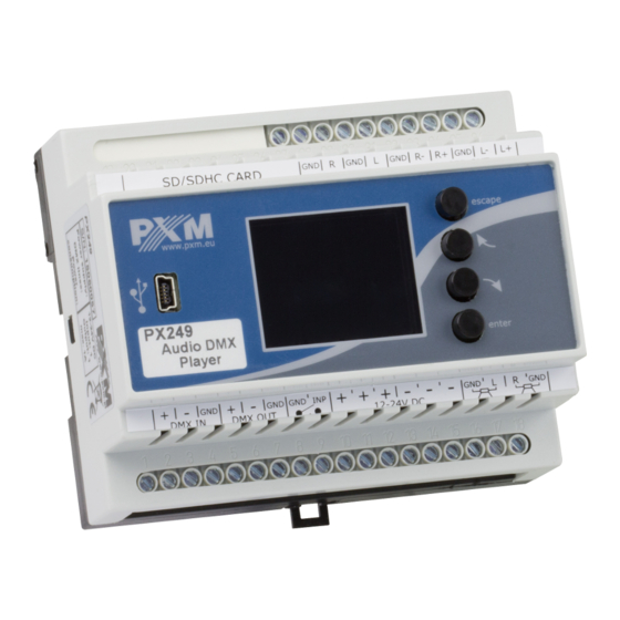 PXM Audio DMX Player User Manual