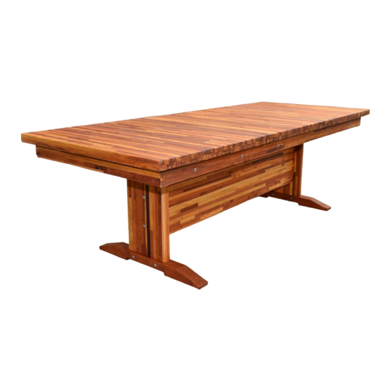 Forever Redwood BAJA OUTDOOR REDWOOD DINING TABLE Assembly Instructions Manual
