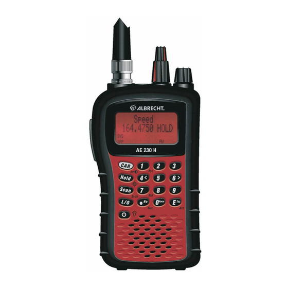 Albrecht AE 230 H Manual