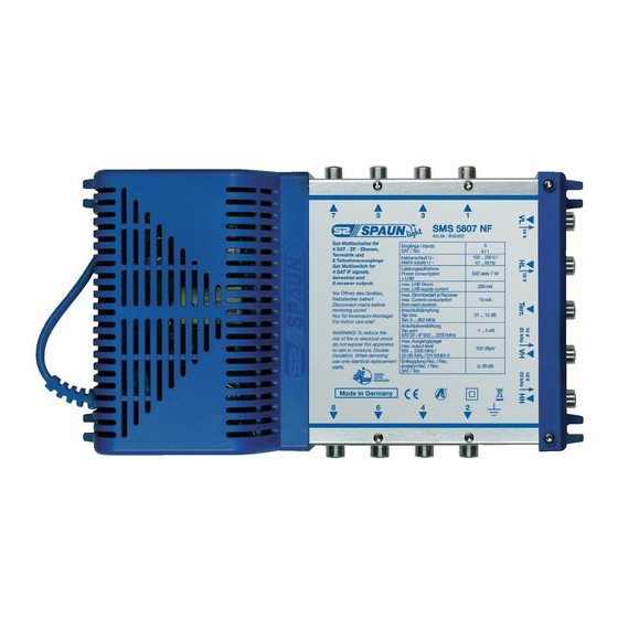 SPAUN SMS 5607+ NF Operation Manual
