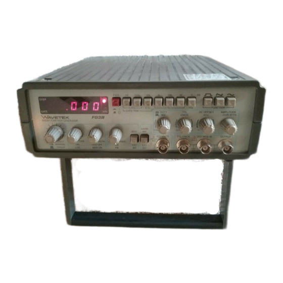 Wavetek FG3B Operator's Manual