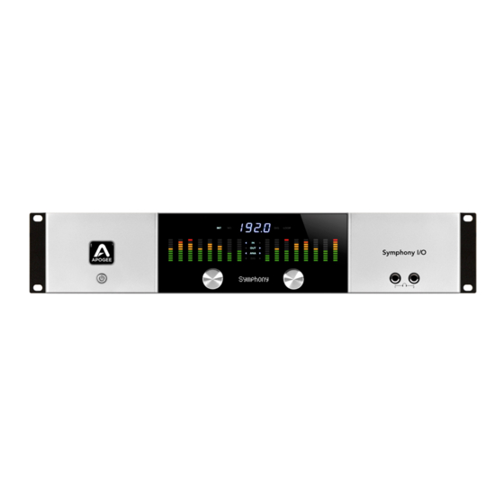 Apogee Symphony I/O User Manual