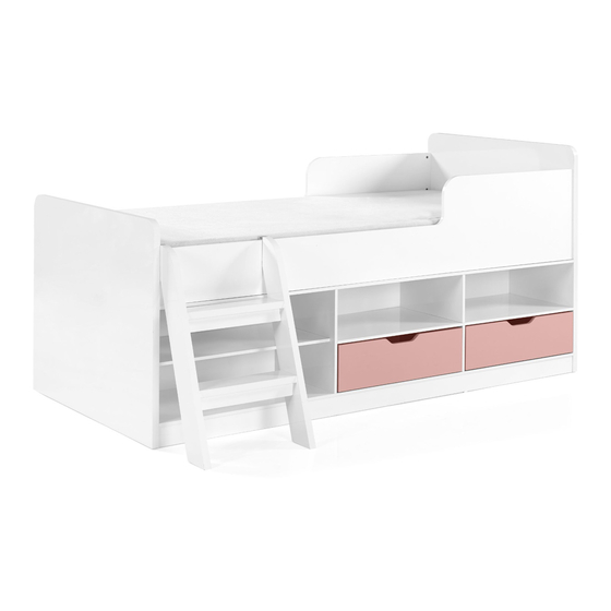 Seconique Furniture Jasper low sleeper bed blue gloss Accessories Assembly