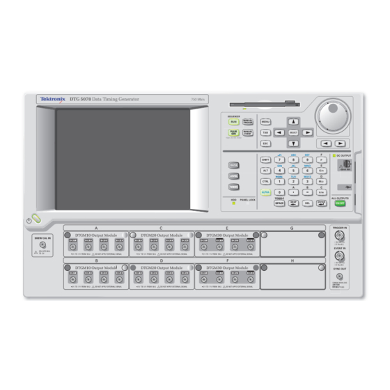 Tektronix DTG5078 User Manual