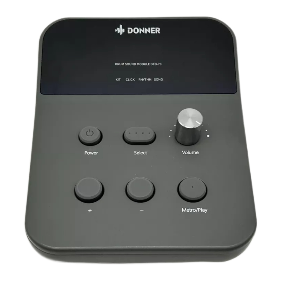 Donner DED-70 - SOUND MODULE Manual