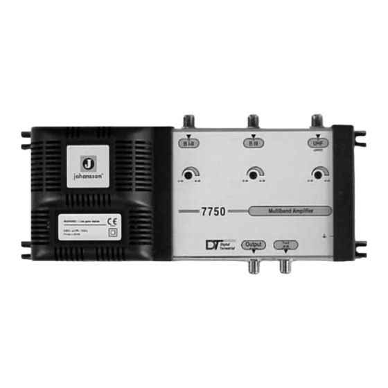 Johansson 7750 Instruction Manual