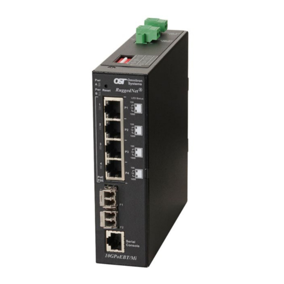 Omnitron Systems RuggedNet 10GPoEBT/Mi Manuals