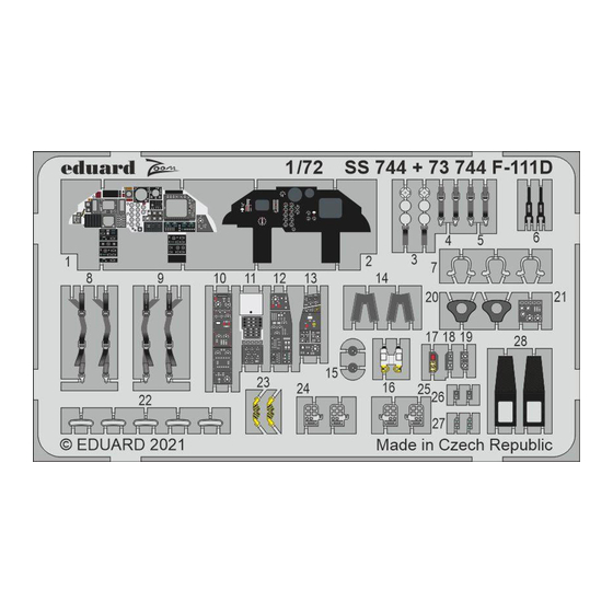Eduard ZOOM F-111D Manual