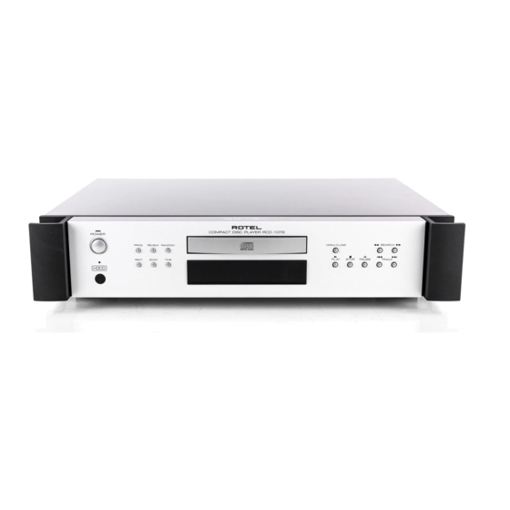 Rotel RCD-1072 Owner's Manual