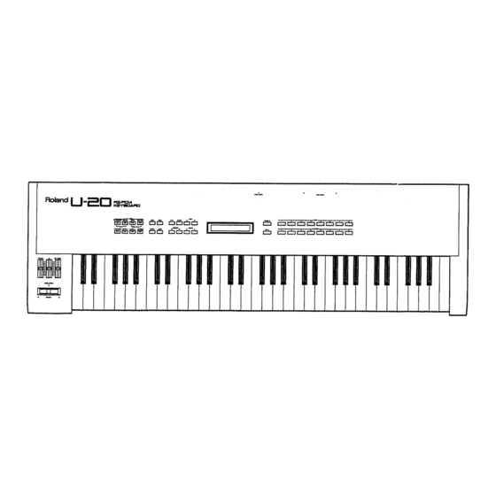 ROLAND U-20 OWNER'S MANUAL Pdf Download | ManualsLib