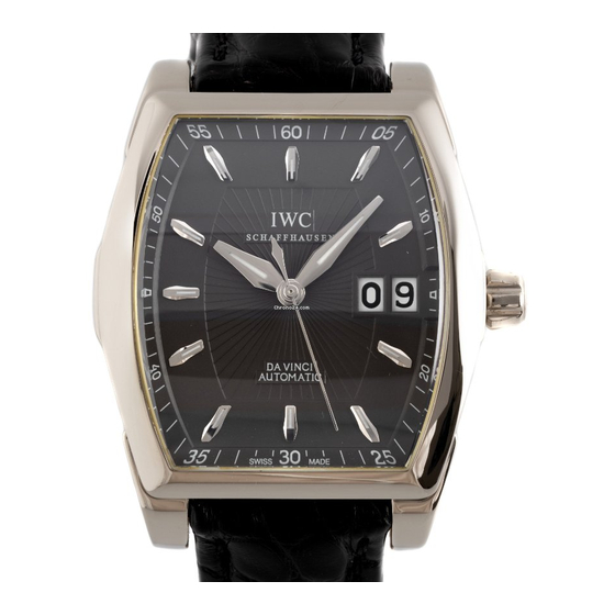 iwc DA VINCI AUTOMATIC Operating Instructions Manual