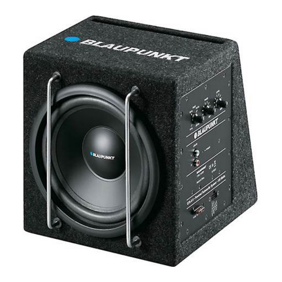 User Manuals: Blaupunkt GTb 8 A Active Car Subwoofer