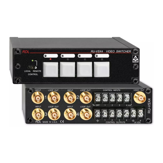 RDL RACK-UP RU-VSX4 Quick Start Manual