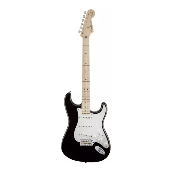 Fender Eric Clapton Stratocaster User Manual