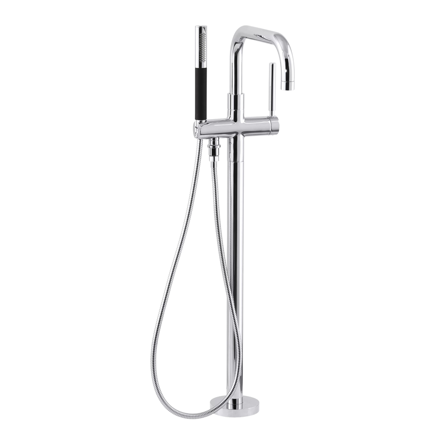 Kohler PURIST 10129T-4 - Floor-Mount Bath & Shower Faucet Installation