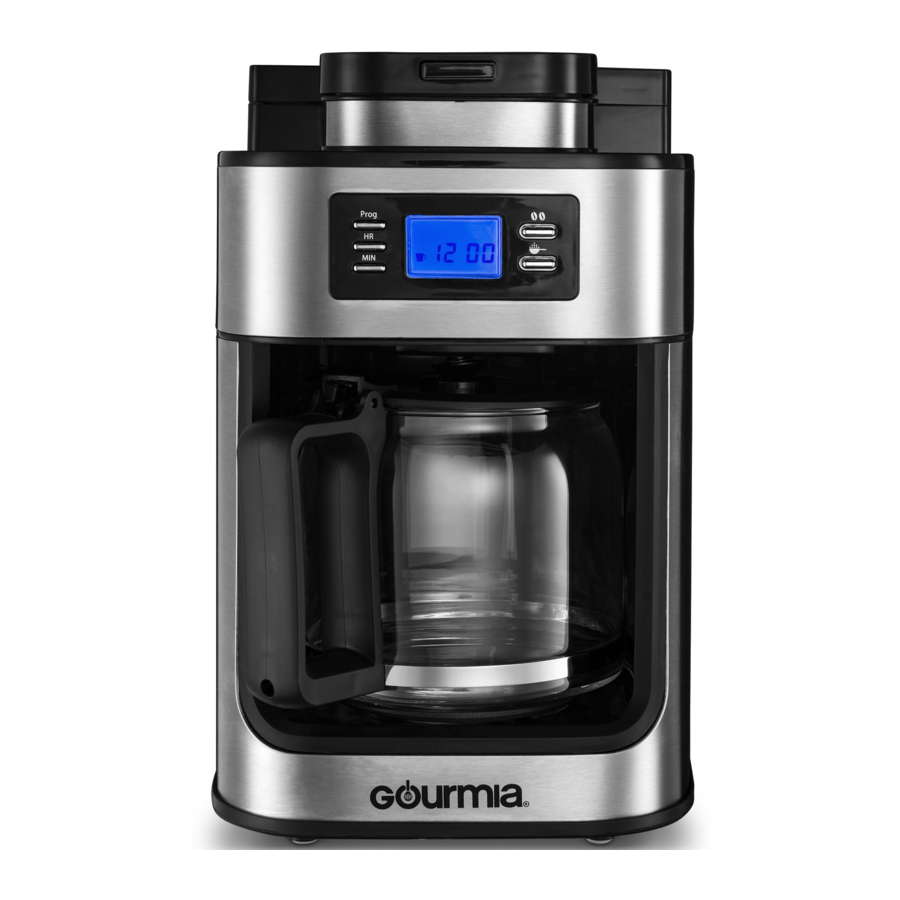 Gourmia GCM4700 - COFFEE MAKER WITH GRINDER MANUAL | ManualsLib