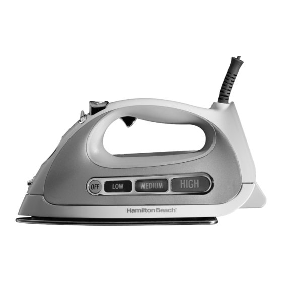 Hamilton Beach 14413 - Easy Touch Non-Stick Iron Use & Care Manual