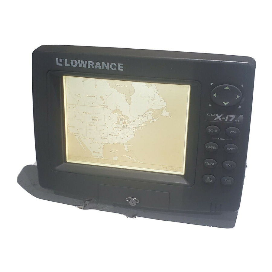 Lowrance LCX-17M Installation And Operation Instructions Manual