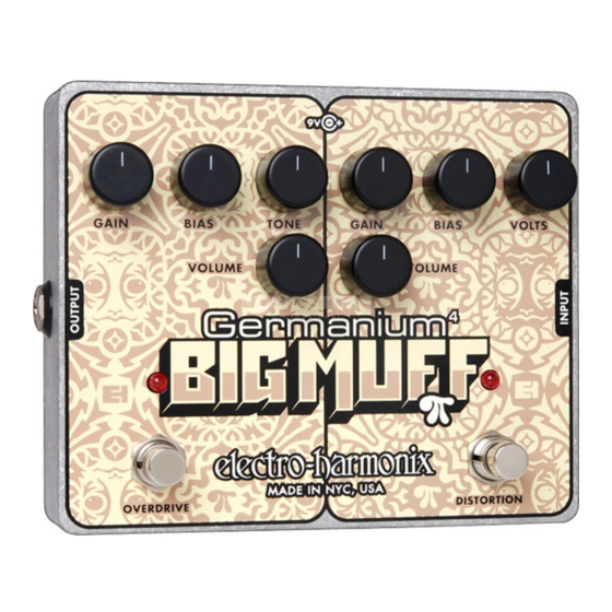 Electro-Harmonix GERMANIUM4 BIG MUFF PI Manual