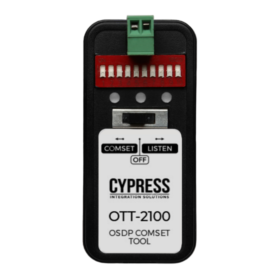Cypress OTT-2100 Product Manual