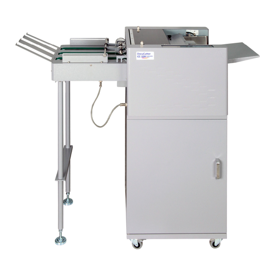 Duplo DocuCutter CC-330 Service And Parts Manual