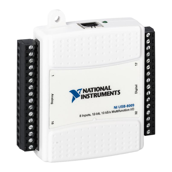 NI USB-6008 Safety And Usage Manual