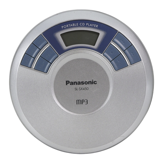 Panasonic SL-SX450 Operating Instructions Manual
