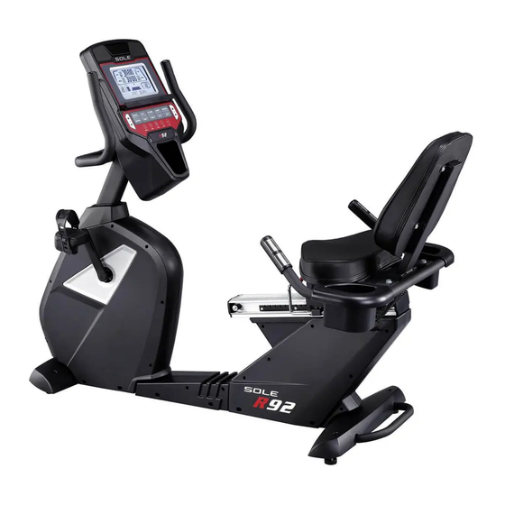 Sole lcr discount recumbent bike manual